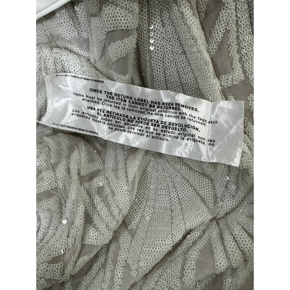 Dress the Population Womens Lola Low-Back Bodycon White Nude M - Picture 5 of 8